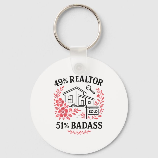 Realtor 49% Realtor 51% Bad  Key Ring (Front)