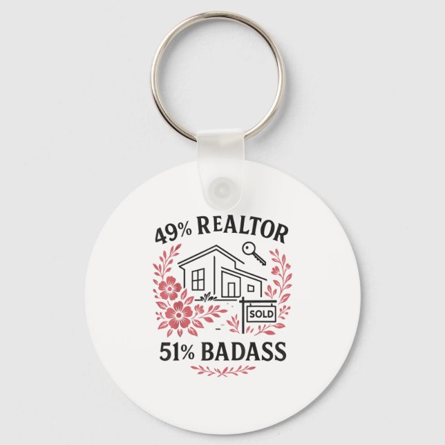 Realtor 49% Realtor 51% Bad  Key Ring (Front)
