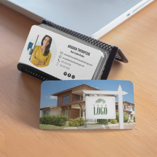 Realtor Add Your Logo Custom Photo Business Card