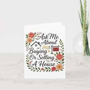 Realtor Ask Me About Buying Or Selling A House  Card