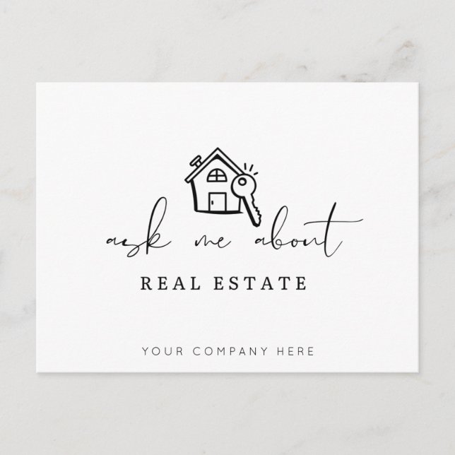 Realtor Ask Me About Real Estate Postcard (Front)