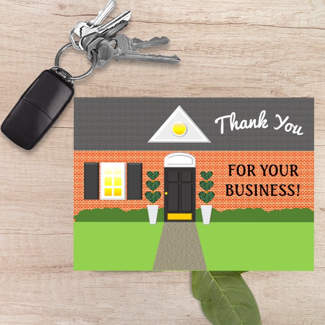 Realtor Brick House Thank You Card (Creator Uploaded)