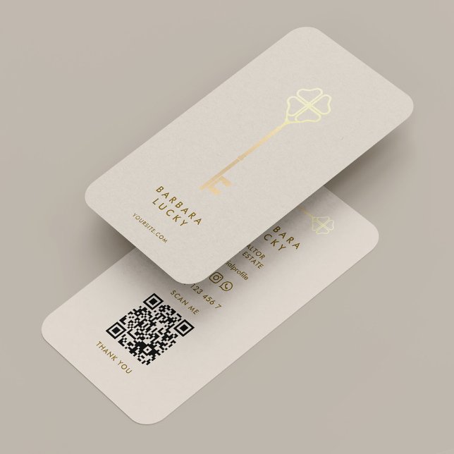 Realtor Broker Mortgage Sand Gold Key Minimal Business Card (Realtor Broker Mortgage Sand Gold Key Minimal Business Card
)