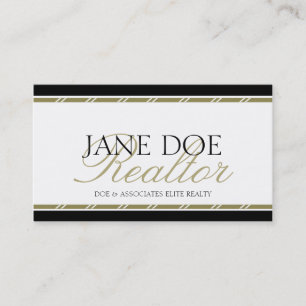 Realtor Broker Real Estate Agent Gold Script Business Card