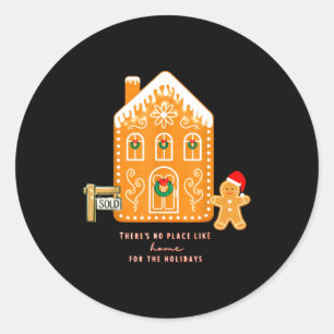 Realtor Christmas Funny Realtor Holiday Gingerbrea Classic Round Sticker