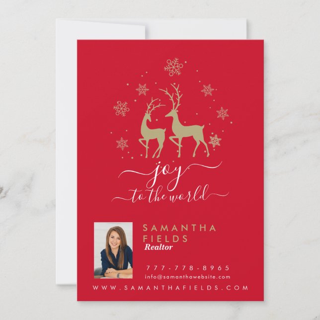 Realtor Christmas Postcard - Joy to the world! (Front)