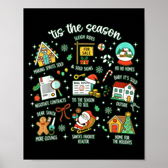 Realtor Christmas Realtor Christmas Real Estate Ch Poster (Front)