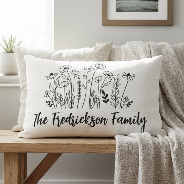 Realtor Closing Gift Family Wildflower Pillow (Realtor Closing Gift Family Wildflower Pillow)