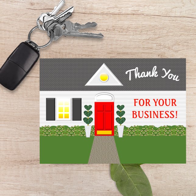 Realtor Cute House Thank You Card (Creator Uploaded)