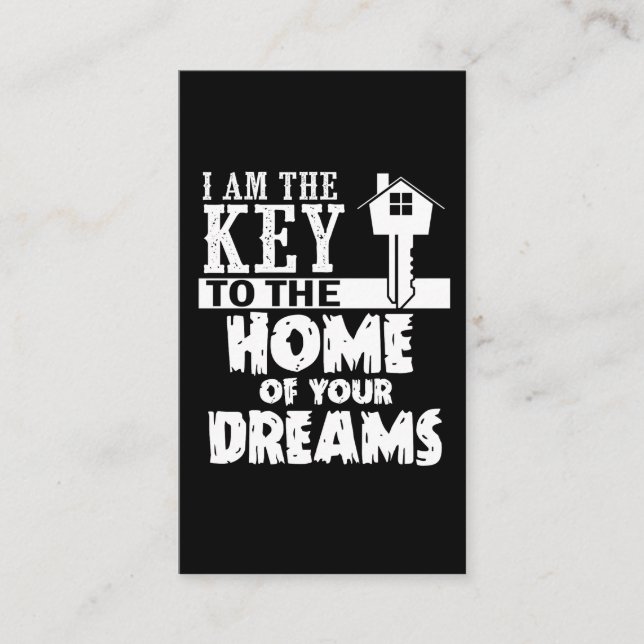 Realtor Design Key To The Home Of Your Dream Business Card (Front)