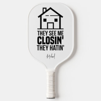 Realtor Estate Agent Brag Gag Personalised Pickleball Paddle