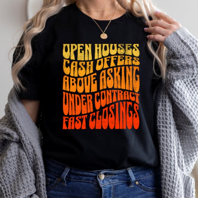Realtor Favourites Groovy Retro Real Estate Sales T-Shirt (Creator Uploaded)