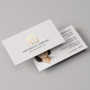 Realtor Gold House Mortgage Broker Minimal Business Card