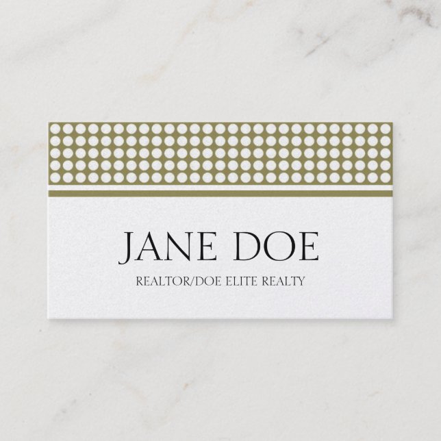 Realtor Golden Dot Design Business Card (Front)