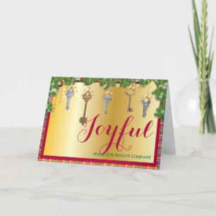 Realtor Holiday Greeting Custom Folded Card
