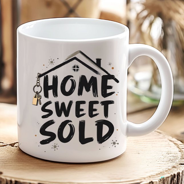 Realtor Home Sweet Sold Real Estate Agent Broker Coffee Mug (Creator Uploaded)