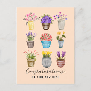 Realtor Housewarming Congratulations Modern Budget Postcard