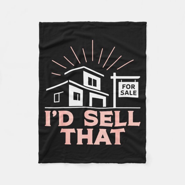 Realtor I'd Sell That  Fleece Blanket (Front)
