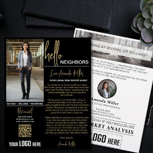 Realtor Introduction Real Estate Farming Letter Flyer