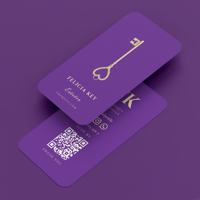 Realtor Key Real Estate Mortgage Royal Purple Business Card (Realtor Key Real Estate Mortgage Royal Purple Business Card
)