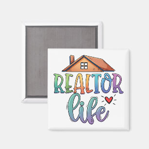 Realtor Life Personalised Rainbow Real Estate Magnet