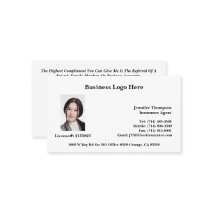 Realtor, Loan Officer, Insurance Business Card