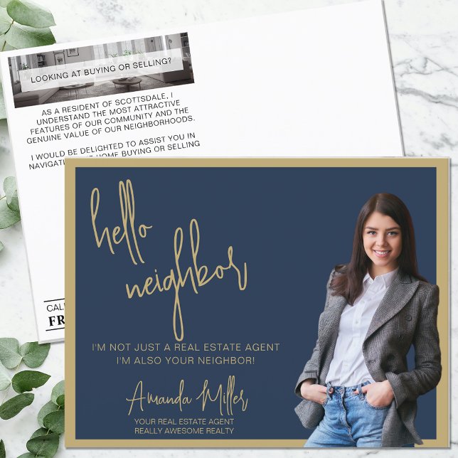 Realtor Mailer Real Estate Marketing Farming Hello Postcard (Creator Uploaded)