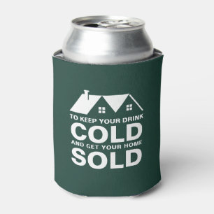 Realtor Marketing Client Gift Real Estate Promo Can Cooler