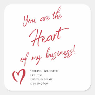 Realtor Marketing Valentine's Day Marketing Square Sticker