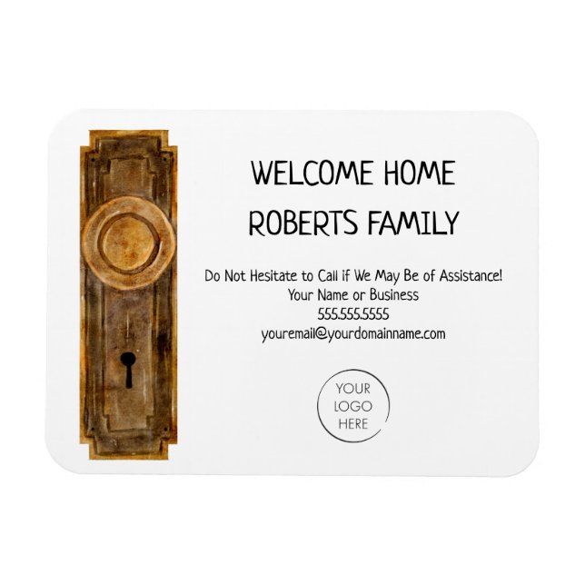 Realtor Marketing Welcome Home Housewarming Magnet (Horizontal)