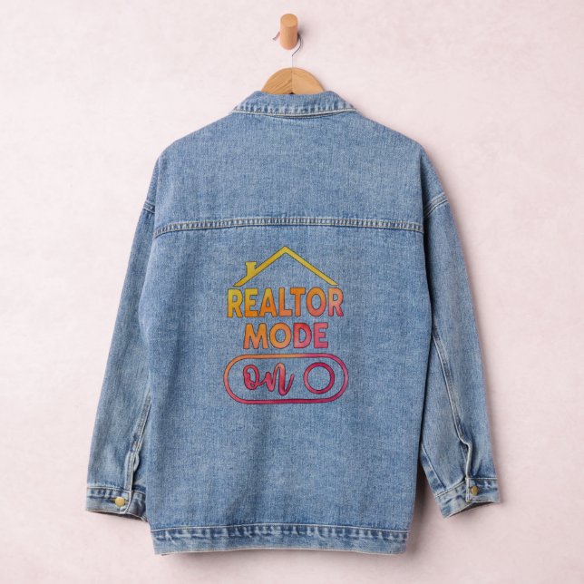 Realtor Mode On Denim Jacket Real Estate Agent (Hangar)