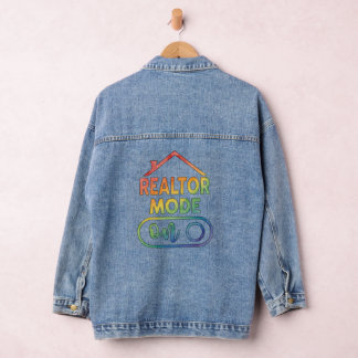 Realtor Mode On Denim Jacket Real Estate Agent