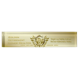 Realtor / Mortgage Broker Deluxe Gold Ring Theme Nameplate