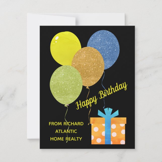 Realtor Mortgage Happy Birthday Custom Card (Front)