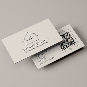 Realtor Mortgage Loan Broker Monogram Sand Business Card