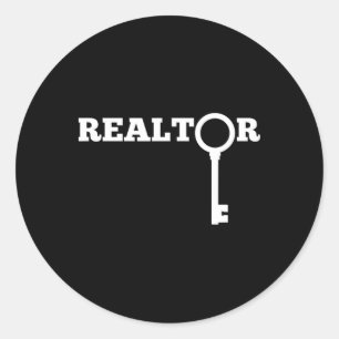 Realtor New Agent Real Estate License Trainee Funn Classic Round Sticker