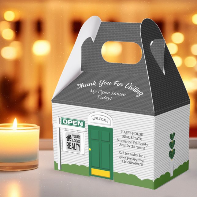 Realtor Open House Green Door White House Favour Box (Creator Uploaded)