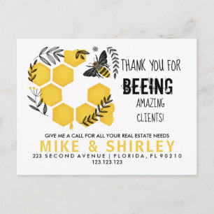 Realtor Open House Honey Bee Pop by Postcard