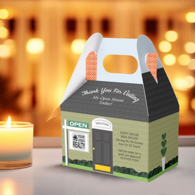 Realtor Open House Wooden Sign Grey House Gift Box (Creator Uploaded)