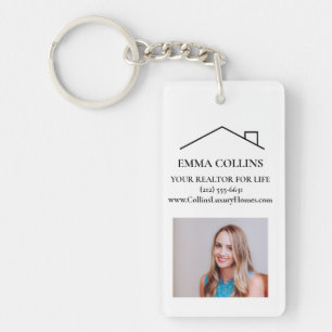 Realtor Photo QR Code Business Card Key Ring