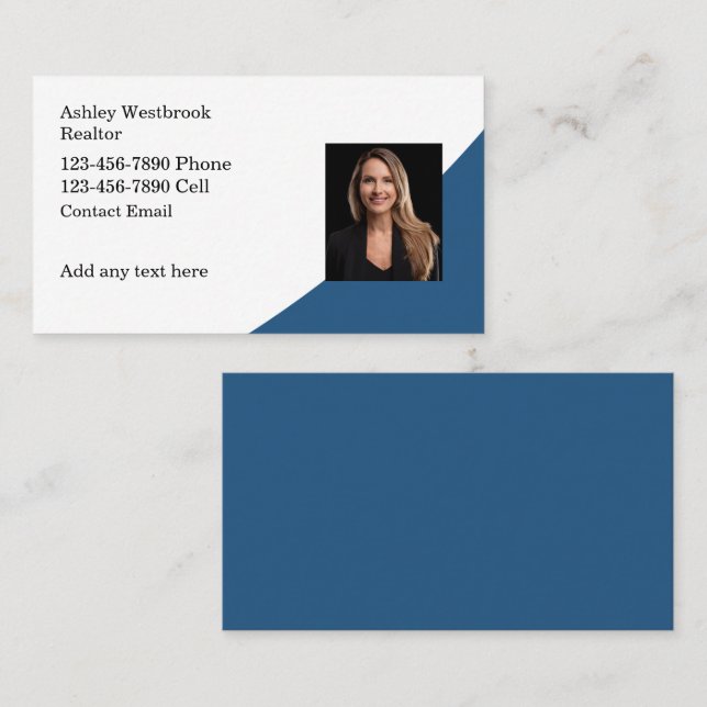 Realtor Photo Template Business Card New Design (Front/Back)