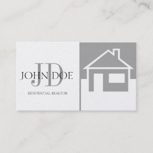 Realtor Platinum House/Monogram Business Card