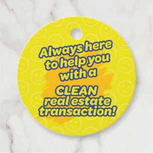 Realtor Pop-By Sponge Scrub Client Appreciation Favour Tags
