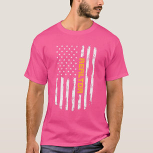 Realtor Proud Positive Carrer Vintage American Fla T-Shirt