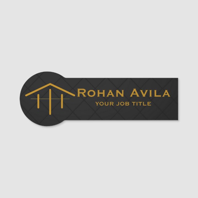 Realtor Real Estate Agent  Name Tag (Front)