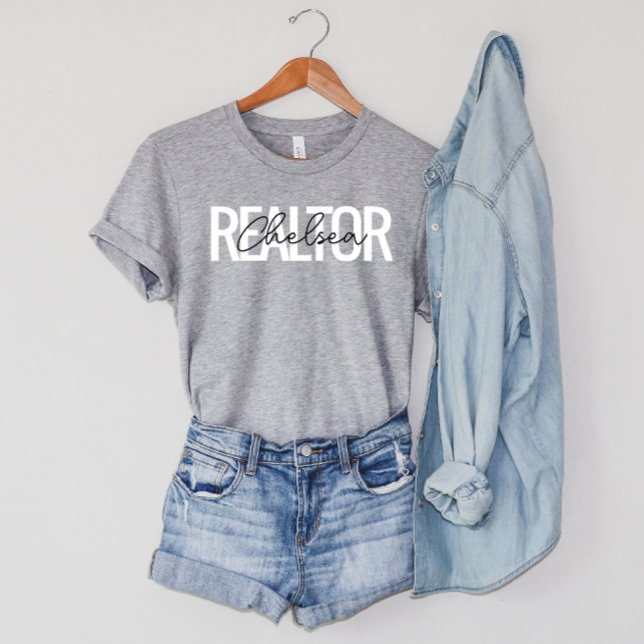 Realtor Real Estate Agent Personalised Name T-Shirt (Creator Uploaded)