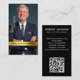 Realtor Real Estate Agent Professional Add Photo Business Card