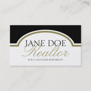 Realtor Real Estate Broker Agent Sales Gold Script Business Card