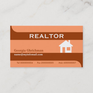 Realtor/Real estate business cards- coral Card
