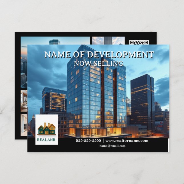 Realtor real estate editable property advertizing postcard (Front/Back)